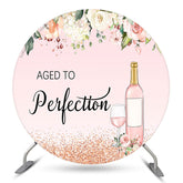 Alt Zu Perfektion Blumen Runden Hochzeit Hintergrund